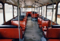 Der Innenraum von 1401 zeigt sich nach der bernahme durch die ATB im BVG-Originalzustand