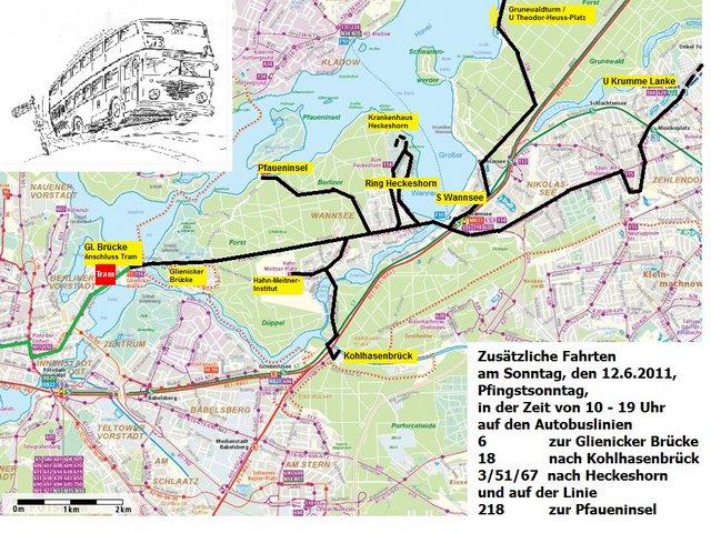 Linienübersicht zur Traditionsfahrt 2011 in Wannsee