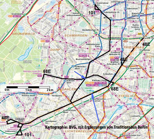 Liniennetz zur Traditionsfahrt 2011
