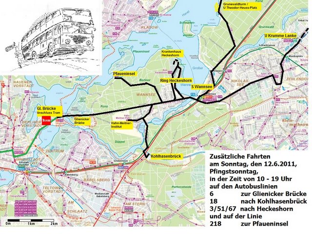 Liniennetz zur Traditionsfahrt 2011