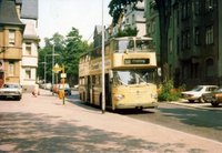 Wagen 55 an der Haltestelle Usingerstraße