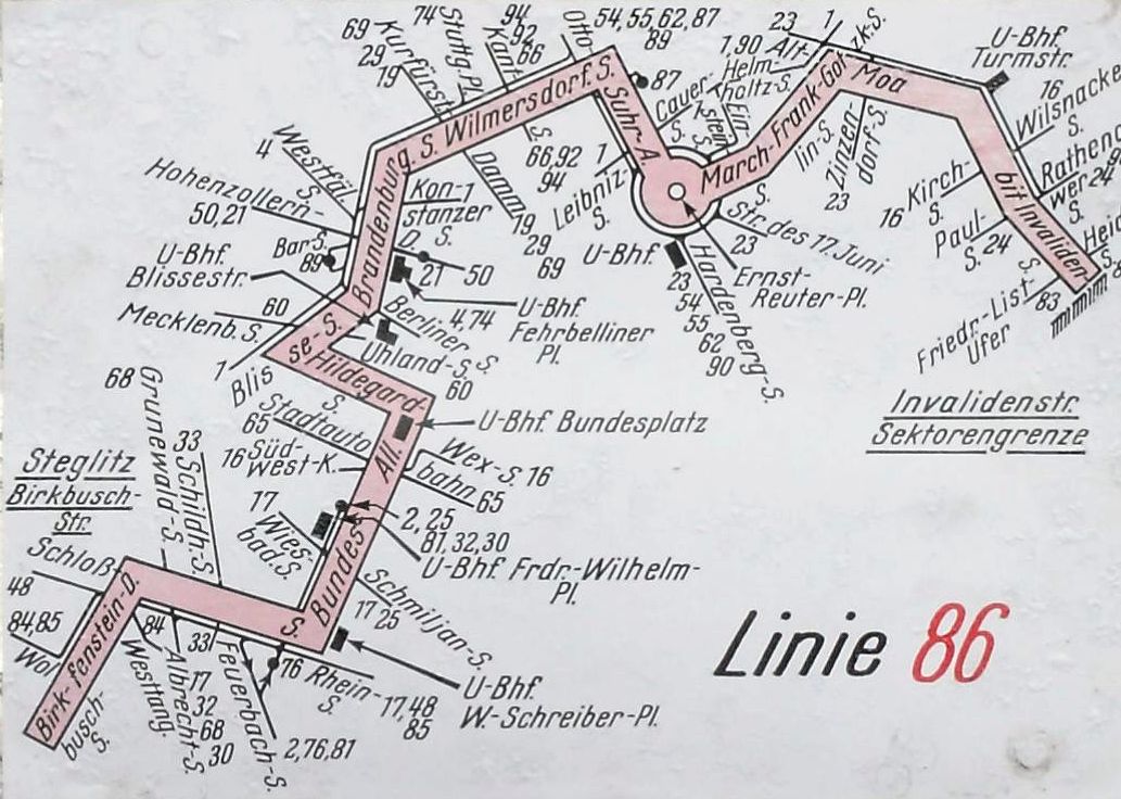Linienverlauf Linie 86